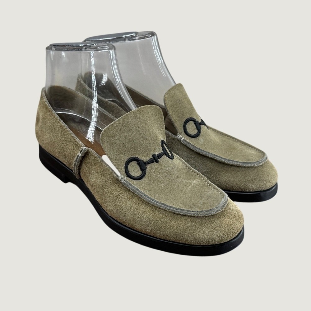 Undercover Loafers Size 6 Green Suede Horsebit Made in Japan Streetwear Support